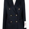 Donne Dunhill Abiti | Blazer Doppiopetto - Donna - Poliestere/Poliestere/Viscosa/Lana Vergine - 36 - Blu