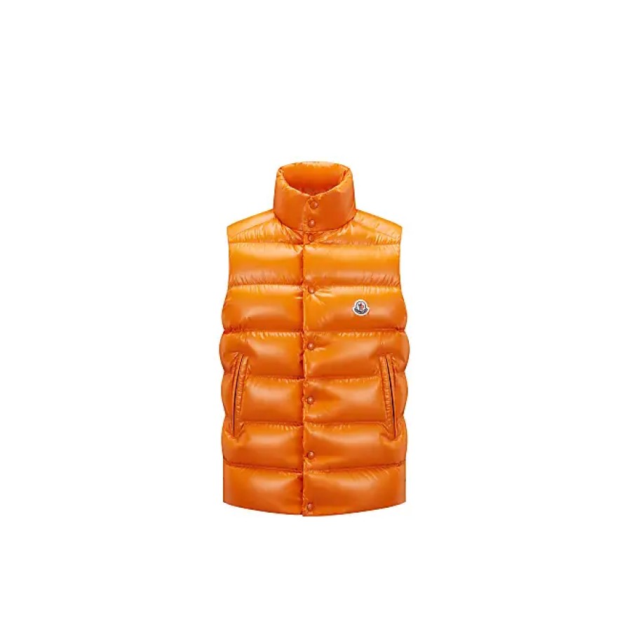 Uomini Moncler Gilet | Gilet In Piumino Tibb Arancione Taglia 5